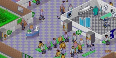 A filled waiting area in a small hospital