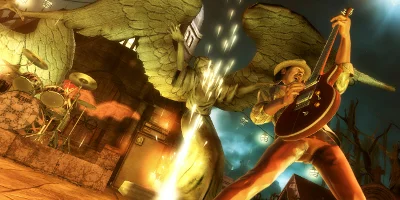 Santana playing guitar