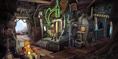 The interior of a building in the game