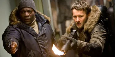 Sam and Jameson Holding Up Weapons