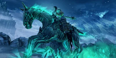 Darksider chatacter on horse