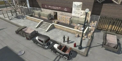 gangsters in een parkeergarage