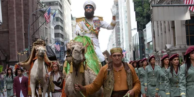 Sacha Baron Cohen Riding a Camel