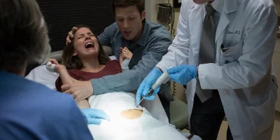 Samantha in het ziekenhuis