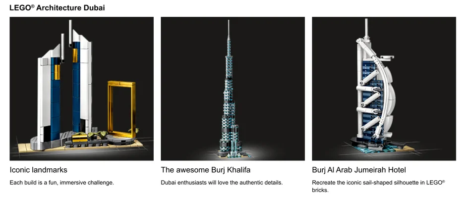 ACtion shot van Dubai structuurmodellen