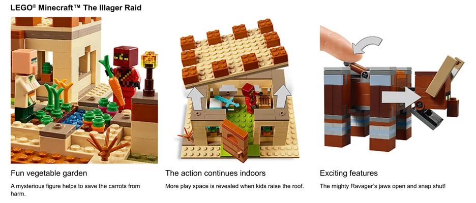 Close up foto's van Minecraft LEGO set