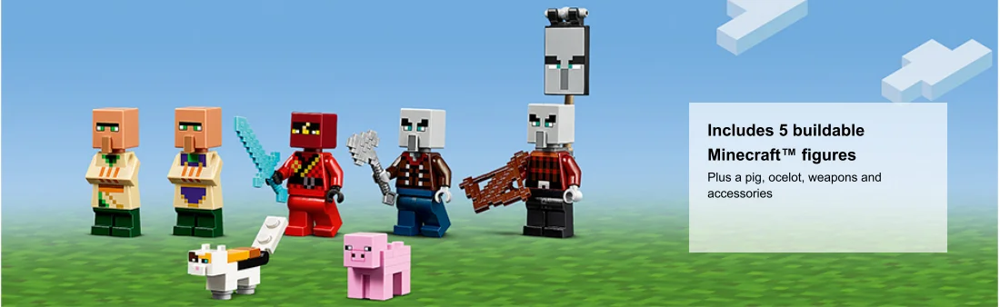 close up van Minecraft minifiguren