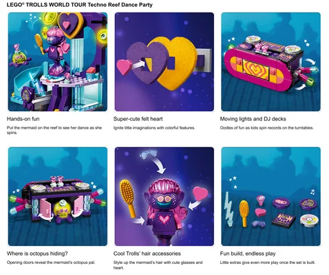 Close up shots van Trolls set