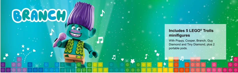 Actie shot van Troll Minifiguur