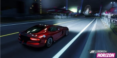 red car in night time