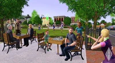 Sim playing chess