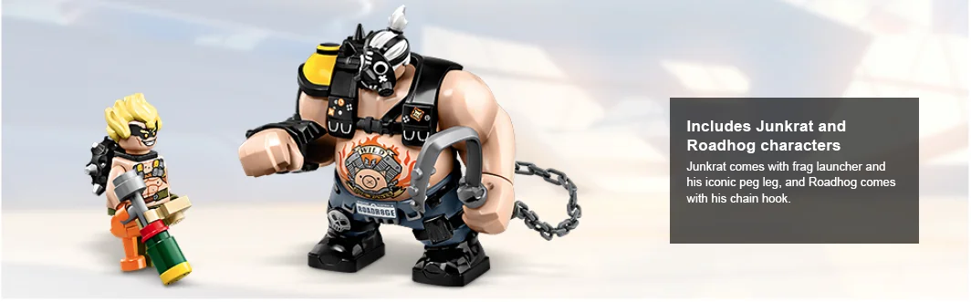 Action shot of each minifigure