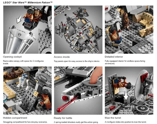 Close up actiefoto's van de LEGO set
