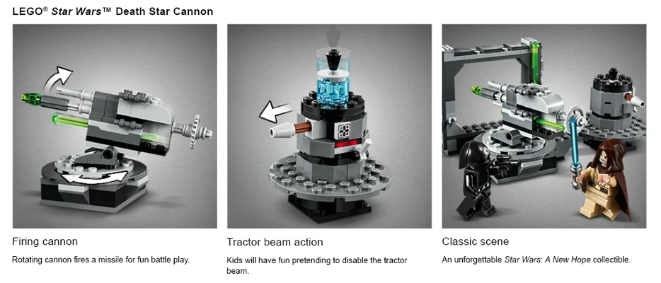 Close up actiefoto's van Star Wars LEGO set
