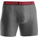 Under Armour Men's The Original 6 Inch Boxerjock - True Gray Heather/Red - S - True Grey/Heather/Red Afbeelding 1