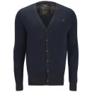Ringspun Men's Maclure Cardigan - Navy Marl - S - Navy Marl Afbeelding 1