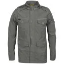 Brave Soul Men's 3/4 Length Oxford Jacket - Sage - S - Sage Afbeelding 1