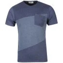 Boxfresh Men's Leatrix Cut and Sew T-Shirt - Navy Marl - S - Navy Marl Afbeelding 1