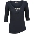 Brave Soul Women's Aisha Tie Top - Navy - S - Navy blauw Afbeelding 1
