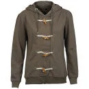 Brave Soul Women's Toggle Jersey Jacket - Mocha - S - Mocha Afbeelding 1