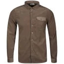 Boxfresh Men's Carlyn Cord Shirt - Portobello - S - Portobello Afbeelding 1