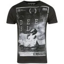 Ringspun Men's Photo Print T shirt Deep Blue - Faded Black - S - Faded Black Afbeelding 1