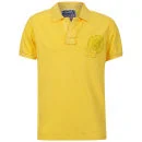 Loyalty & Faith Men's Leopard Washed Polo Shirt - Yellow - S - Geel Afbeelding 1