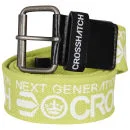 Crosshatch Men's Kicks Canvas Printed Belt - Acid Lime/White - S - Acid Lime/White Afbeelding 1