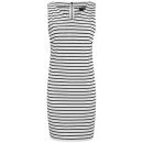 VILA Women's Tinny Striped Dress - Snow White - XS - Snow White Afbeelding 1