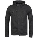 Brave Soul Men's Constructed Cotton Twill Hooded Jacket - Charcoal - S - Charcoal Afbeelding 1