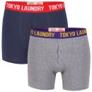 Tokyo Laundry Men's Izumo 2-Pack Boxers - Mid Grey Marl/Charcoal - S - Mid Grey Marl/Charcoal Afbeelding 1
