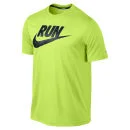 Nike Men's Legend Run Swoosh Running T-Shirt - Volt Green - S - Volt Green Afbeelding 1