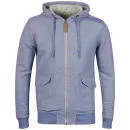Boxfresh Men's Haben Marl Hooded Zip Through Sweat - Blue Dusk - XS - Blue Dusk Afbeelding 1