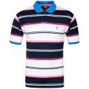 Fenchurch men's Tilt Polo Shirt - White Stripe - S - White Stripe Afbeelding 1