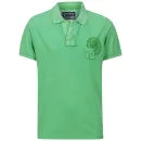 Loyalty & Faith Men's Leopard Washed Polo Shirt - Green - S - Groen Afbeelding 1