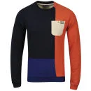 Weekend Offender Men's Leftback Crew Neck Sweatshirt - Navy - S - Navy blauw Afbeelding 1