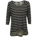 Brave Soul Women's Fraya Striped Top - Cream/Black - S - Cream/Black Afbeelding 1