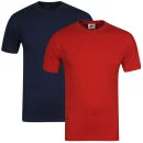 Nike Men's Short Sleeved T-Shirt Navy/Scarlett 2-Pack - S - Navy/Scarlett Afbeelding 1