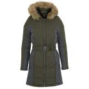 Brave Soul Women's Neema Panel Padded Coat - Khaki - 8 - Kaki Afbeelding 1