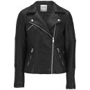ONLY Women's Fly PU Biker Jacket - Black - XS/UK 4 - Zwart Afbeelding 1