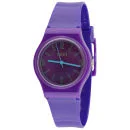 Oasis Women's Purple Round Plastic Watch Afbeelding 1
