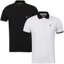 Ringspun Men's Mauler 2 - Pack Polos - White & Black - S - White & Black Afbeelding 1