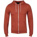 Soul Star Men's Berkley Zip Through Hoody - Rust - XS - Rust Afbeelding 1