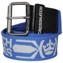 Crosshatch Men's Gamer Canvas Printed Belt - Deep Azure/Grey - S - Deep Azure/Grey Afbeelding 1