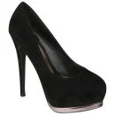 Odeon Women's Velvet Platform Heels - Black - 3 - Zwart Afbeelding 1