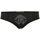 Roberto Cavalli Women's Diamante Logo Briefs - Black - S - Zwart Afbeelding 1