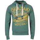 Tokyo Laundry Men's Willard Print Hooded Sweatshirt - Mallard Green Marl - S - Mallard Green Marl Afbeelding 1