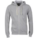 Brave Soul Men's Adrian Hooded Zip Through - Grey Marl - S - Grijs Afbeelding 1