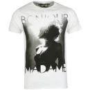 Ringspun Men's Photo Print T shirt Bonjour - White - S - Wit Afbeelding 1