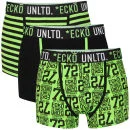 Ecko Men's 3-Pack Boxers - Black/Green - S - Black/Green Afbeelding 1